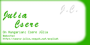 julia csere business card