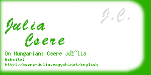 julia csere business card